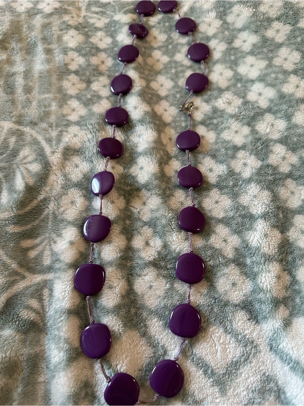 Purple Bead Statement Necklace - Women's Jewelry